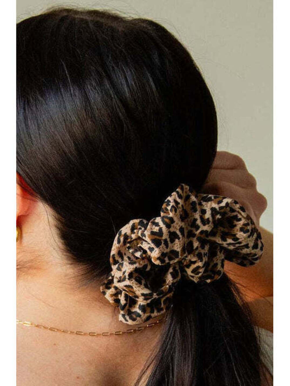 Spotted Cheetah Jumbo Scrunchie
